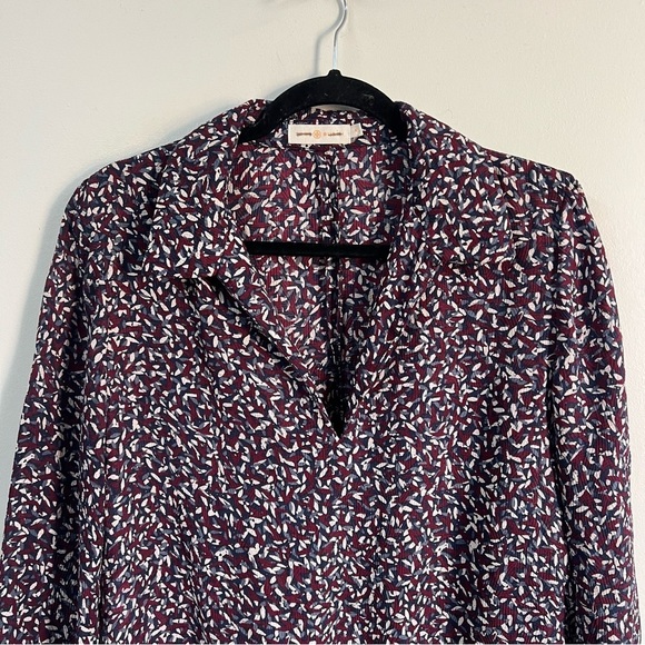 Tory Burch Cloque Drop Waist Silk Blend Tunic Top - Picture 4 of 14